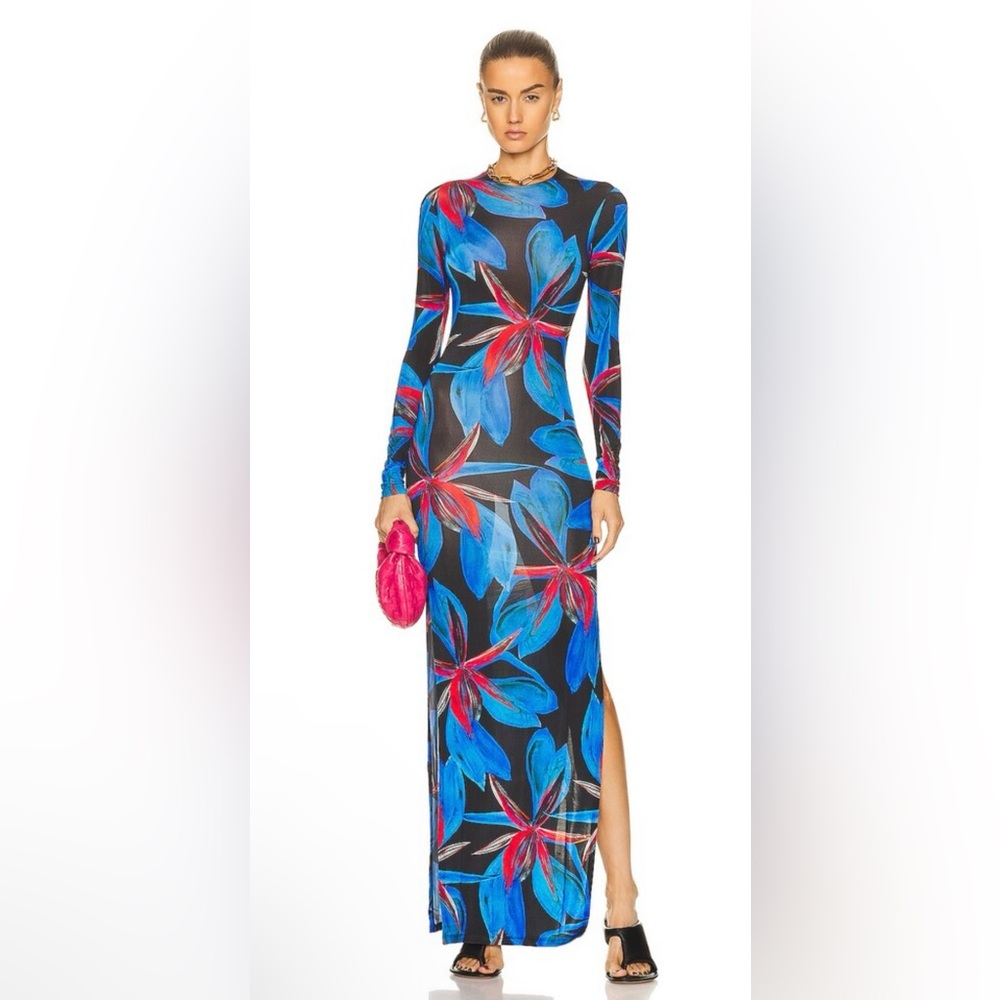 NEW LOUISA BALLOU HIGH TIDE DRESS IN BLUE XS